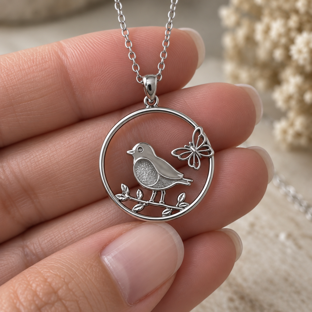 PRE-ORDER - READ DESCRIPTION - Robin and Butterfly Stainless Steel Pendant Blank