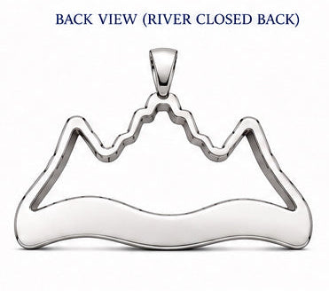 Mountain & River Stainless Steel Blank Pendant