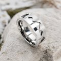 Mountain Peak Titanium Inlay Ring