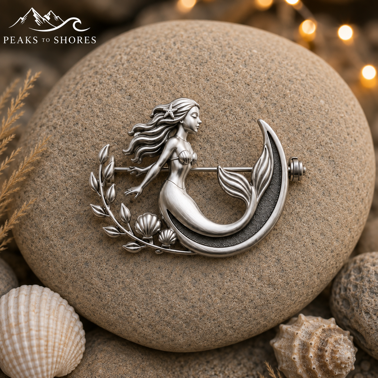 Mermaid Memorial Brooch Blank