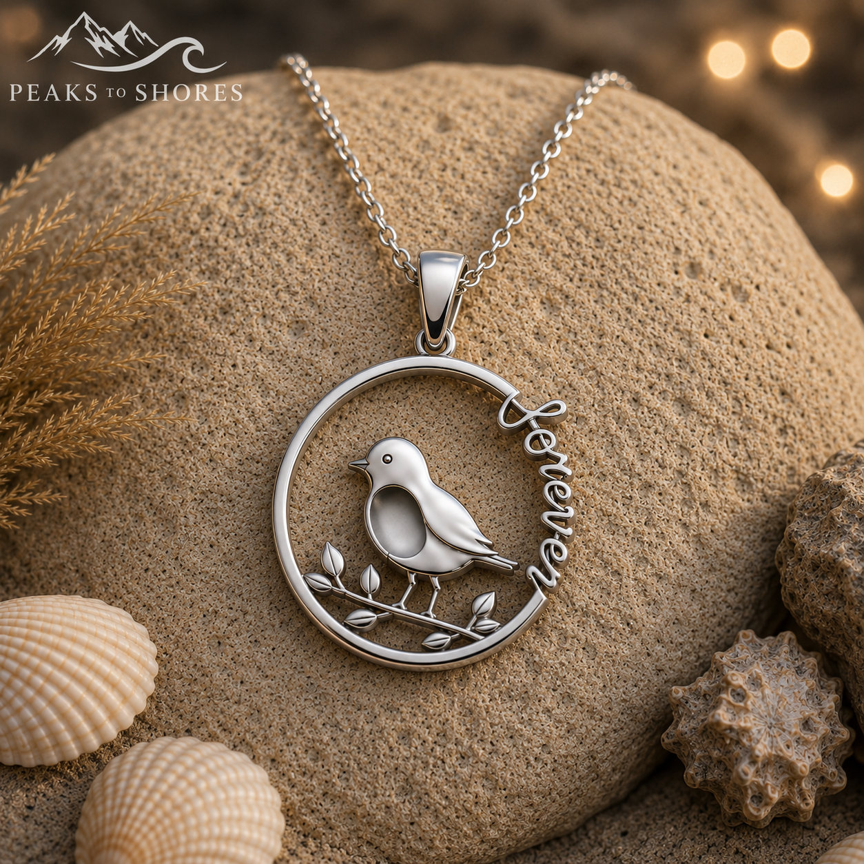 Forever Robin Stainless Steel Pendant Blank