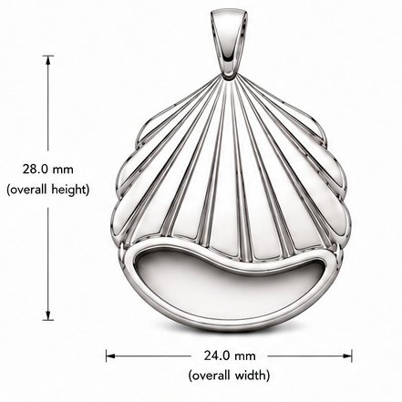 Seashell Pendant in Stainless Steel