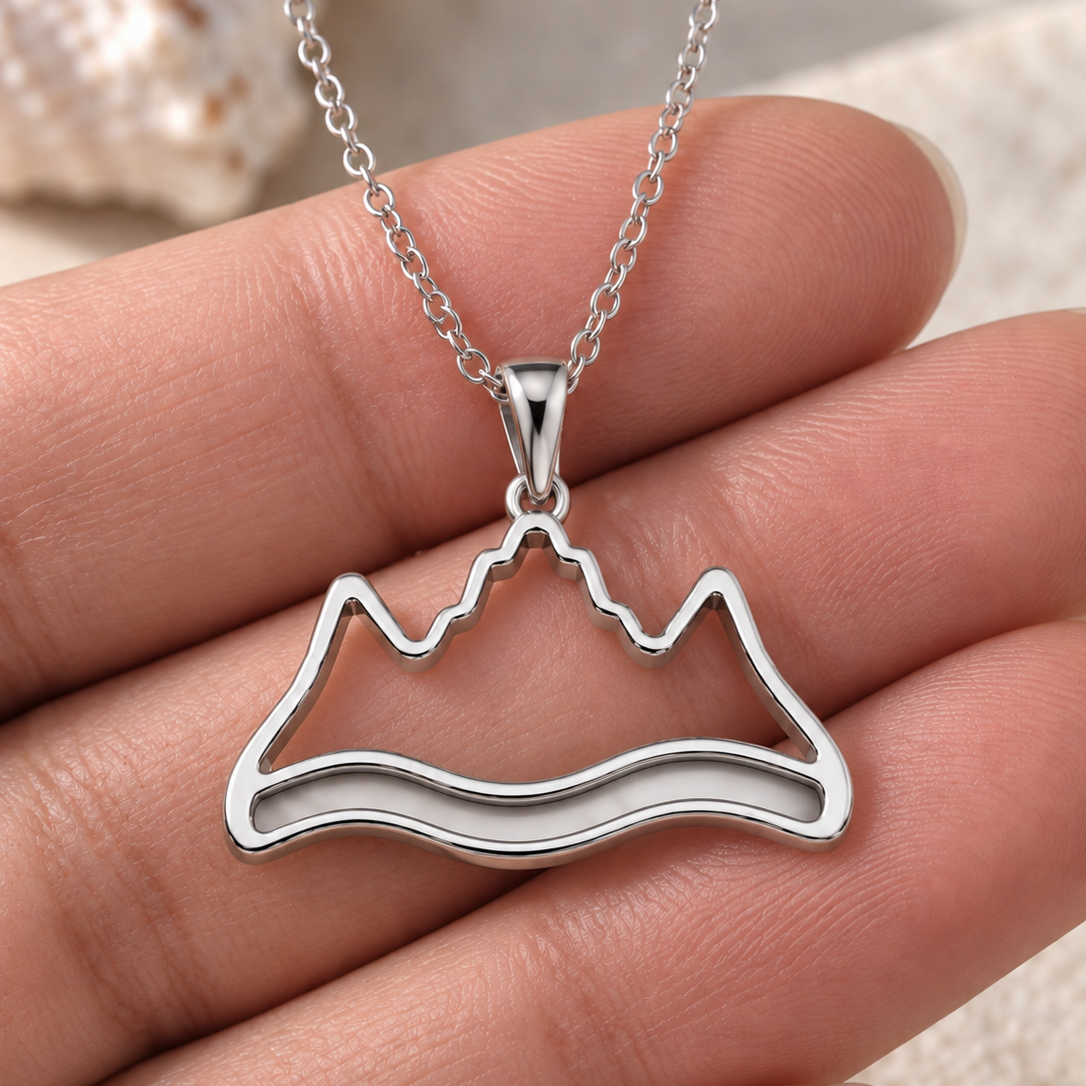 PRE-ORDER READ DESCRIPTION Mountain & River Stainless Steel Blank Pendant