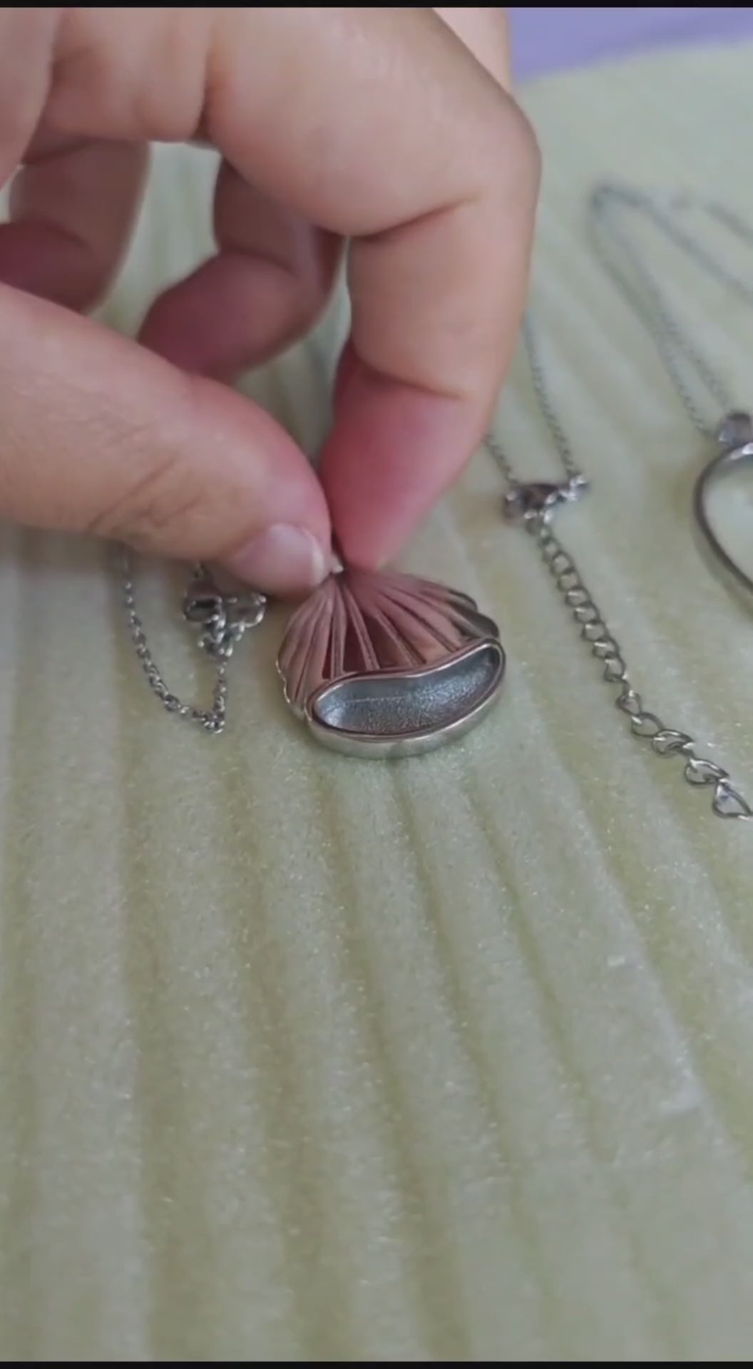 PRE-ORDER READ DESCRIPTION Seashell Pendant in Stainless Steel